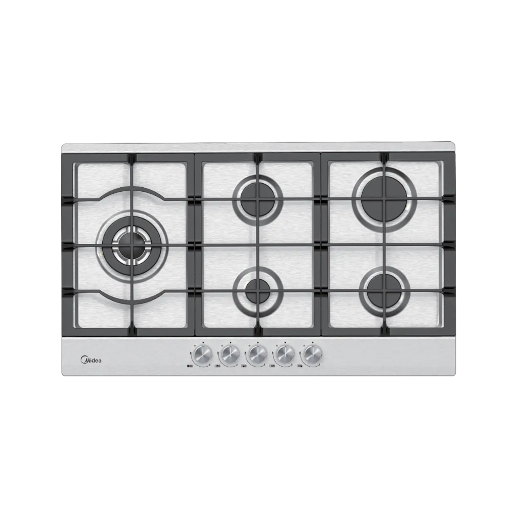 Midea MG90SP005MT3B-BS 90cm Built-In Gas Hob with Triple Ring Burners – Stainless Steel