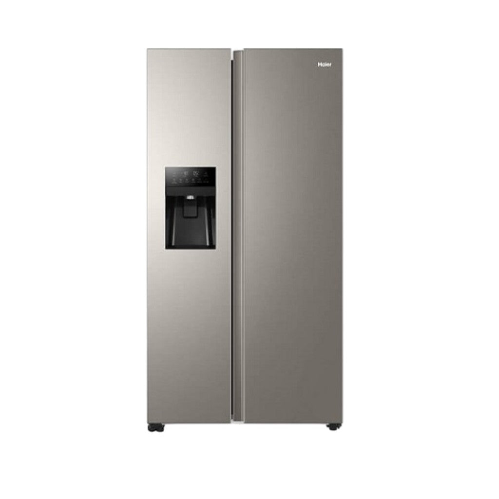 Haier Thermocool HSR3918FIMP 515L Side-by-Side American-Style Refrigerator – Platinum Inox