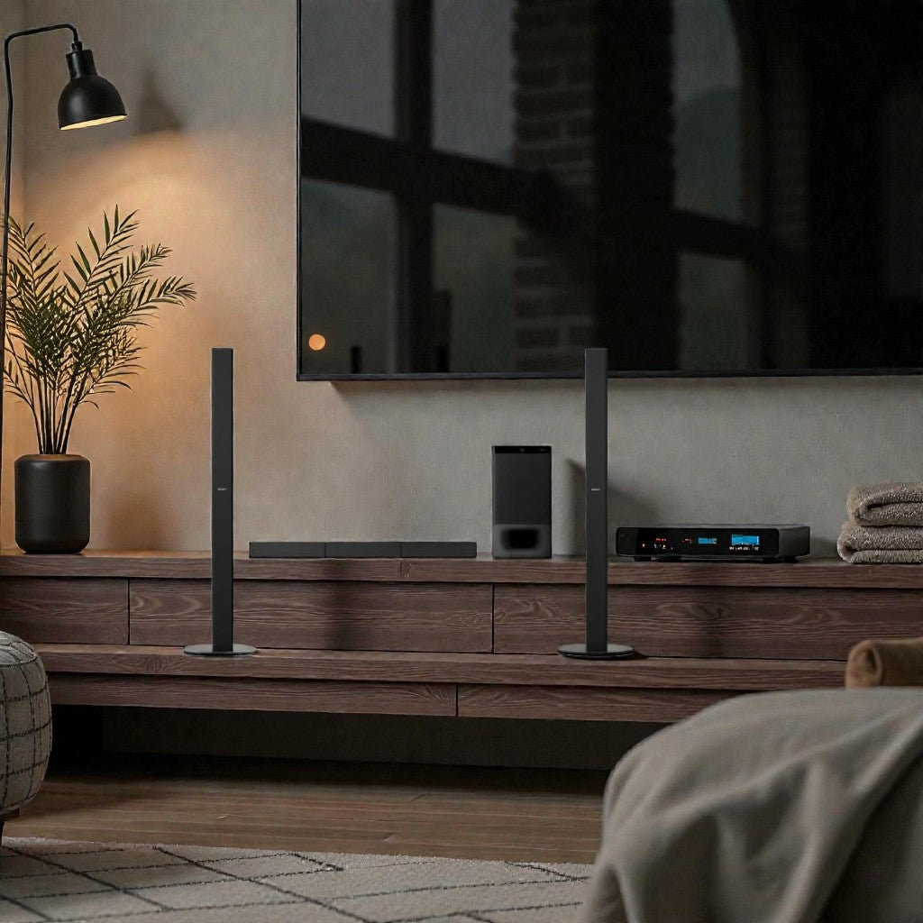 Sony HT-S700RF 1000W 5.1ch Home Cinema Soundbar System with Tallboy Rear Speakers – Black