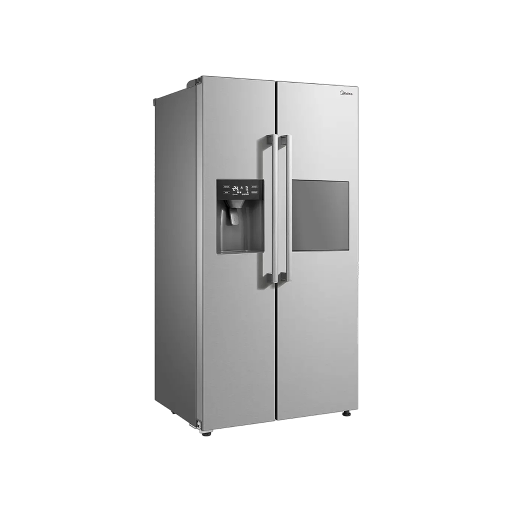 Midea MDRS678FGF02 516L Side-by-Side Refrigerator – Stainless Steel with Water & Ice Dispenser