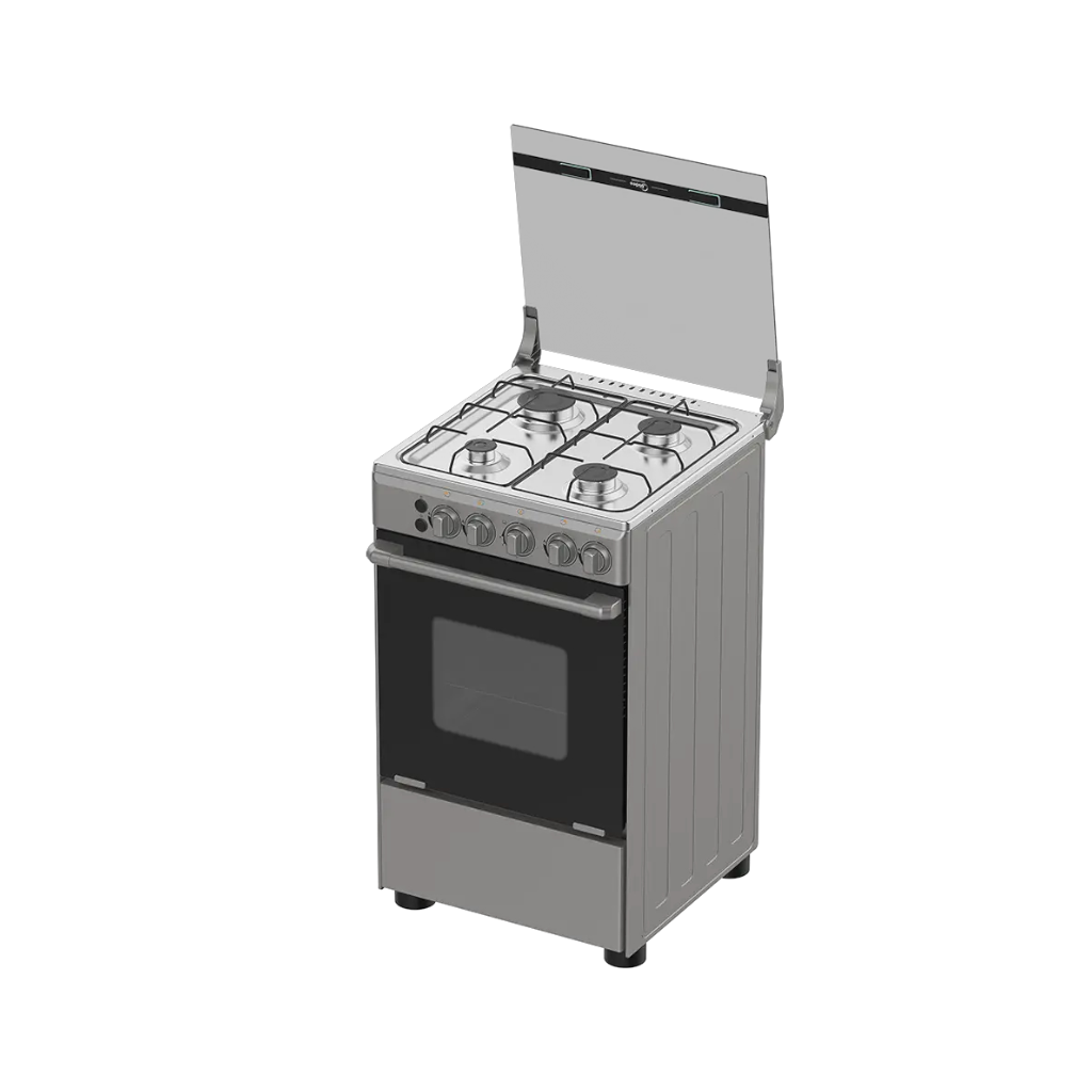 Midea 5055-4G057-B 50x55cm 4-Burner Gas Cooker with Oven – Black