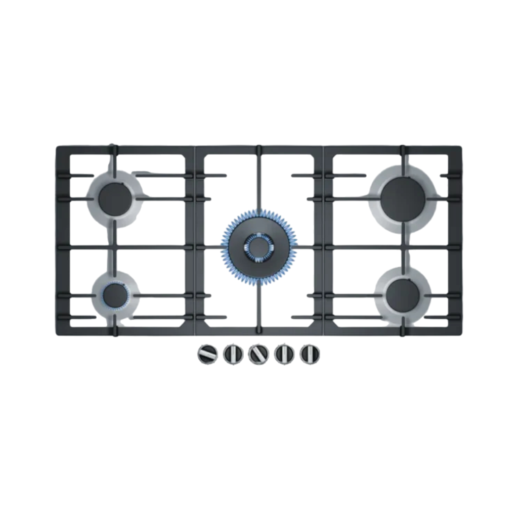 Bosch PCR9A5I90 Series 6 Built-In 90 cm Gas Hob – 5 Burners Stainless Steel