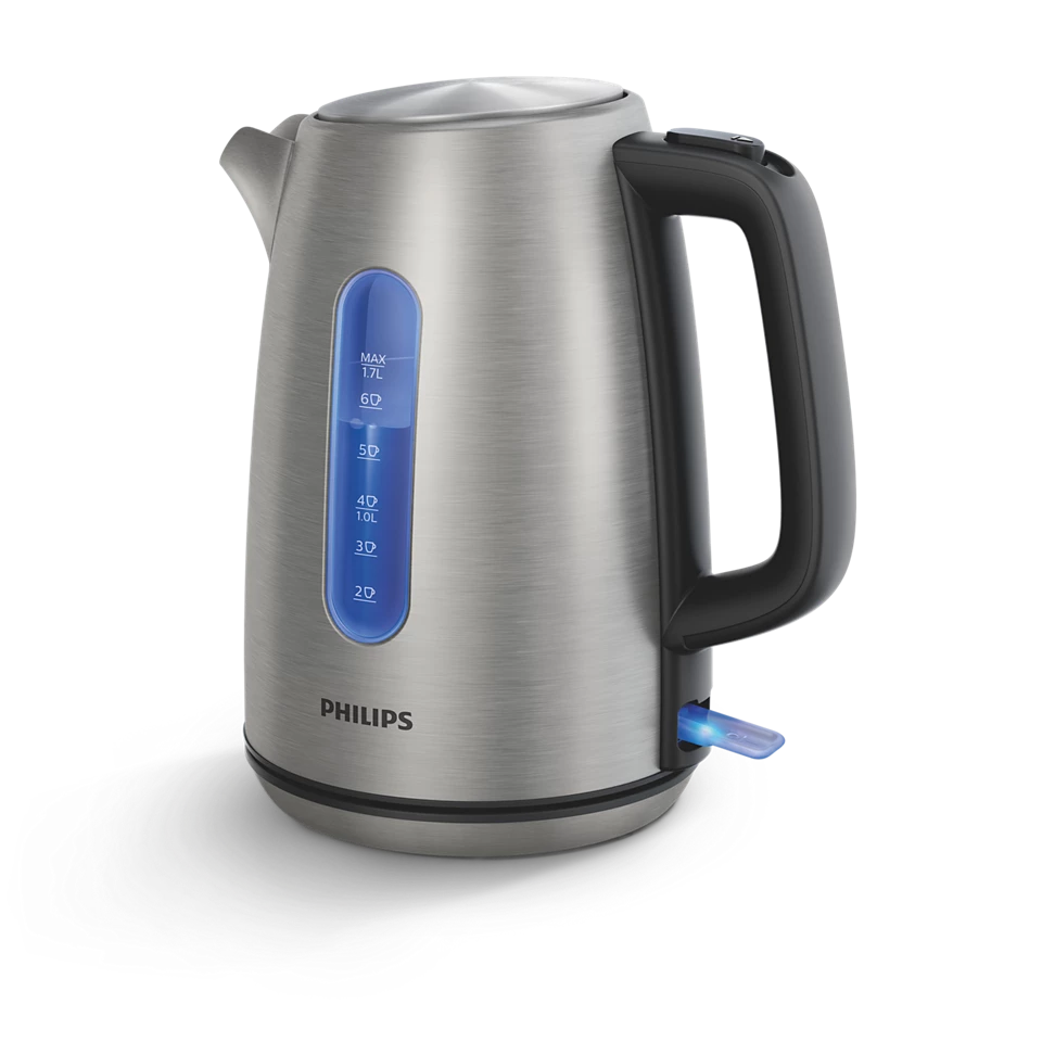 Philips HD9357/12 1.7L 2200W Electric Kettle with Stainless Steel Body – Silver