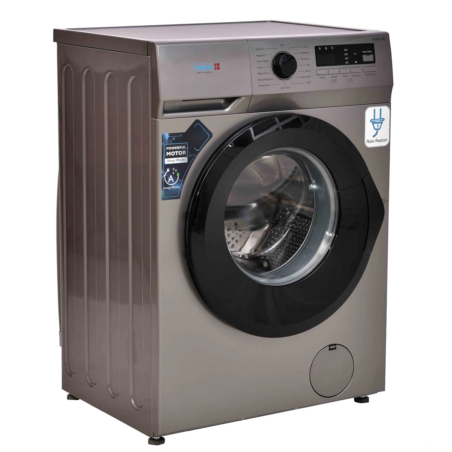 Scanfrost SFWMFL7001 7KG Front Load Automatic Washing Machine – Silver
