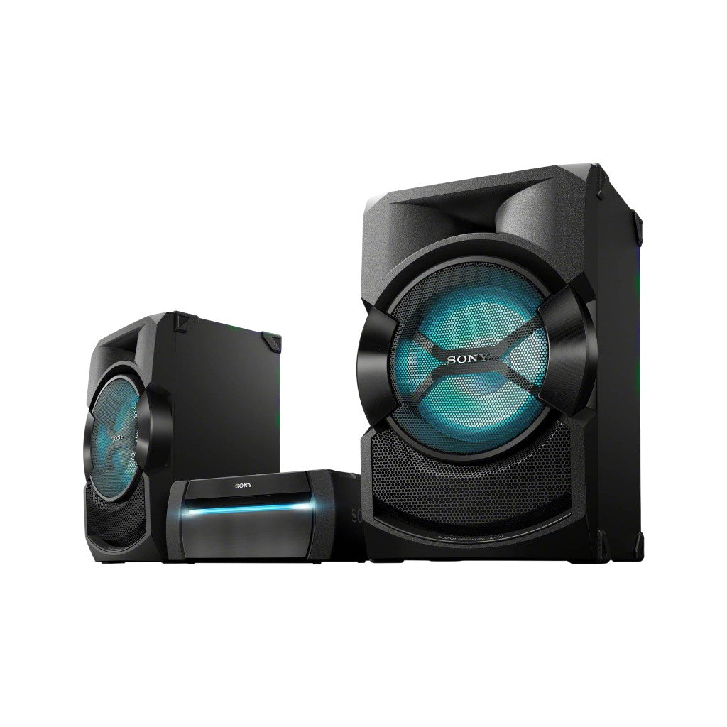 Sony SHAKE-X30 High Power Home Audio System with Bluetooth, CD & Party Lights – Black