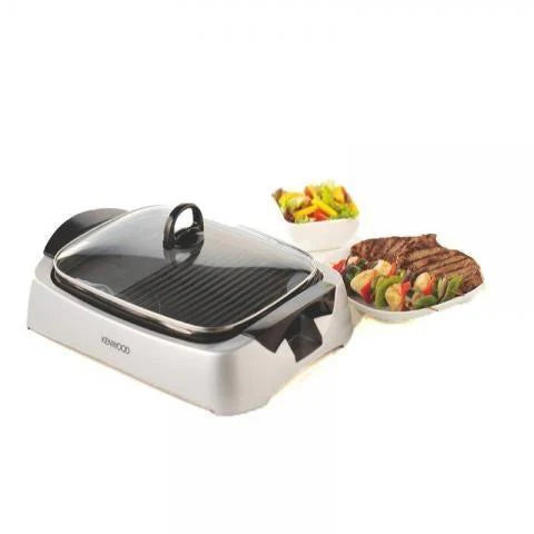Kenwood HG266 2000W Health Grill with Glass Lid and Non-Stick Plates – Silver
