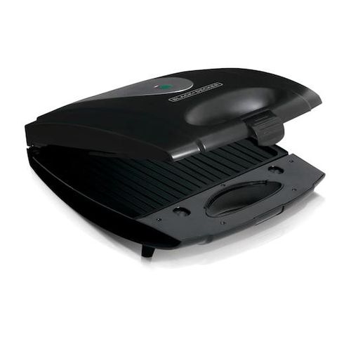 Black & Decker TS4080-B5 4-Slice Sandwich Maker & Grill 1400W with Interchangeable Plates – Black