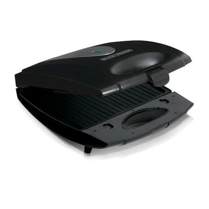 Black & Decker TS4080-B5 4-Slice Sandwich Maker & Grill 1400W with Interchangeable Plates – Black