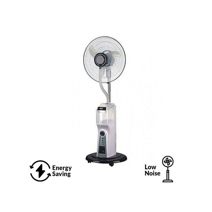 Scanfrost SFRF161K 16-Inch Rechargeable Mist Fan with Remote Control – White
