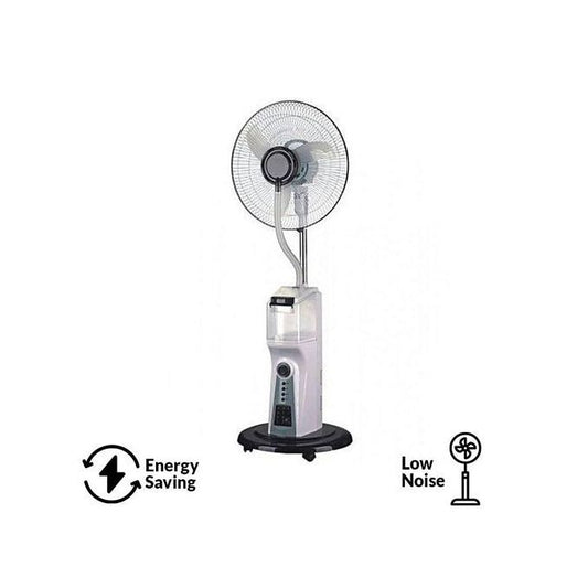 Scanfrost SFRF161K 16-Inch Rechargeable Mist Fan with Remote Control – White