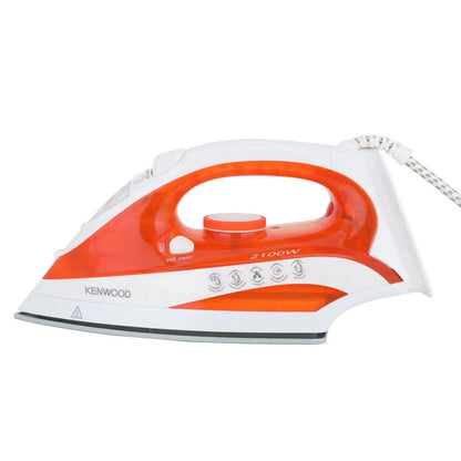 Kenwood STP50 2100W Steam Iron with Ceramic Soleplate and 300ml Tank – White/Orange