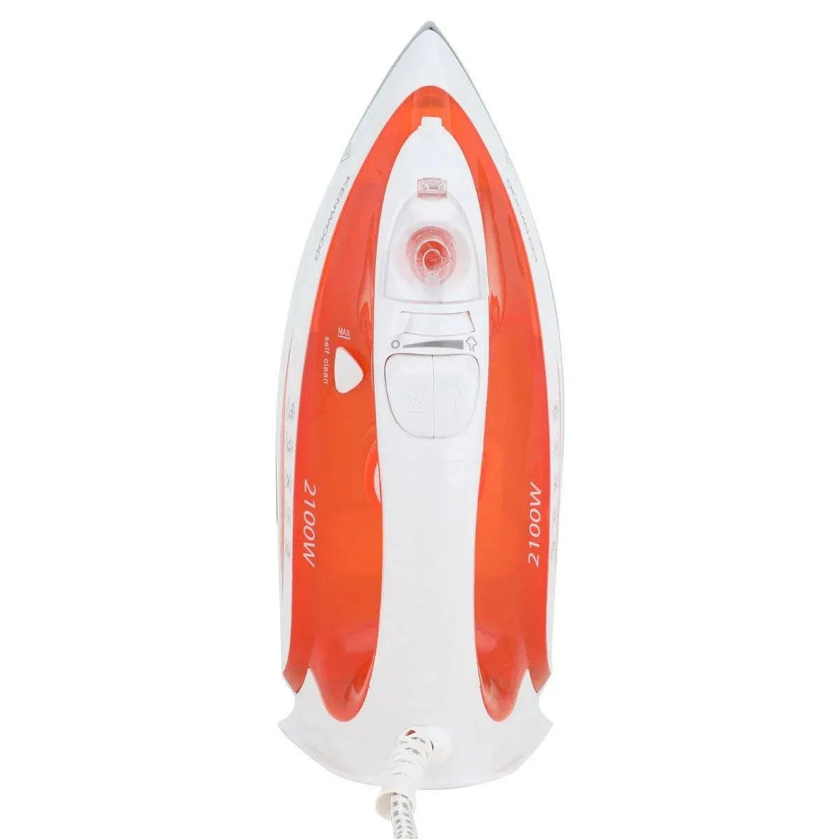 Kenwood STP50 2100W Steam Iron with Ceramic Soleplate and 300ml Tank – White/Orange