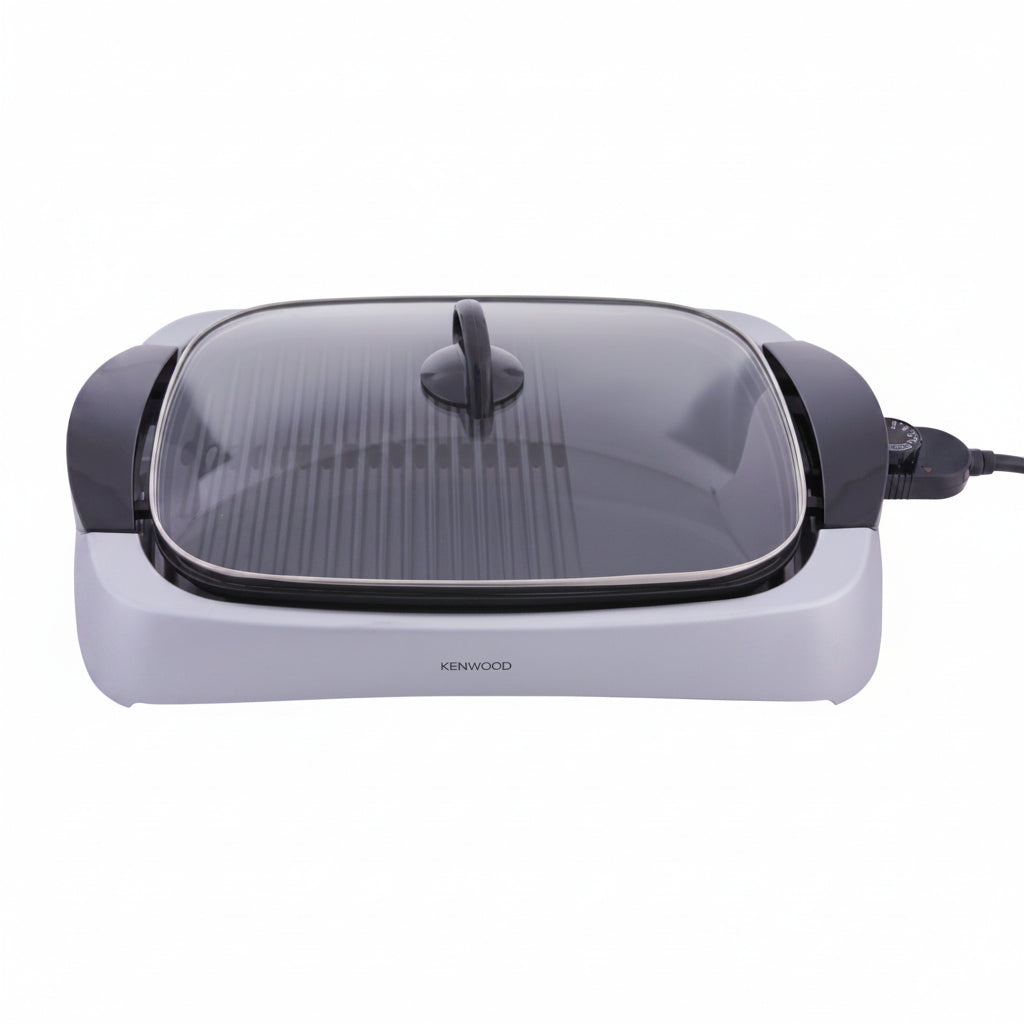 Kenwood HG266 2000W Health Grill with Glass Lid and Non-Stick Plates – Silver
