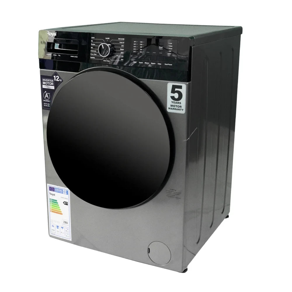Royal RWFL10XQG 10KG Front Load Washing Machine with 16 Programs – Silver