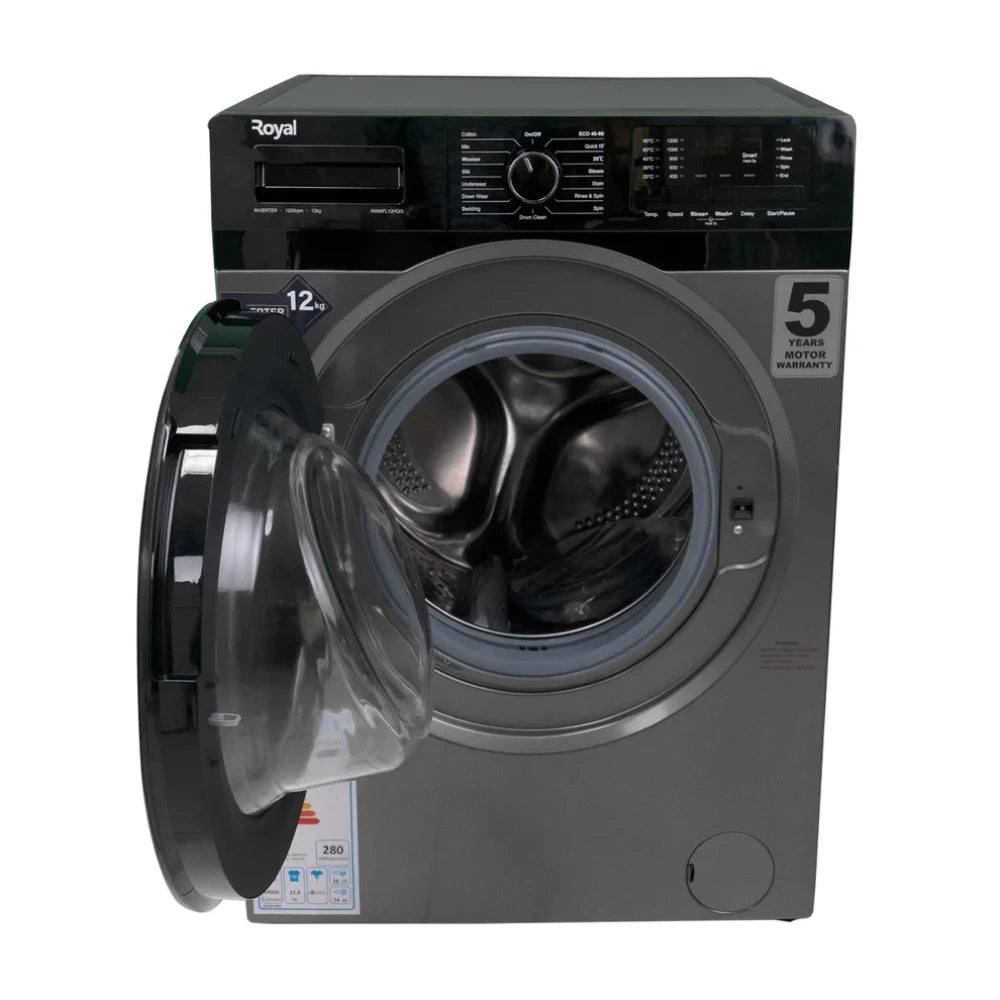 Royal RWFL10XQG 10KG Front Load Washing Machine with 16 Programs – Silver
