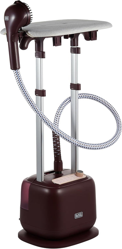 Black & Decker GSTD2450-B5 2400W Twin Pole Garment Steamer with 2.0L Tank and Ironing Board