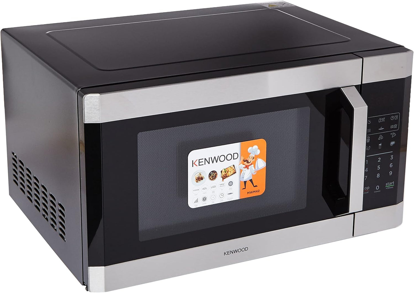 Kenwood KENMWO42 42L Microwave Oven with Grill 1100W – Black/Silver