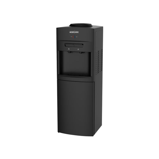 Bruhm BDS-1169 Black Floor Standing Water Dispenser with Cabinet and 2 Taps
