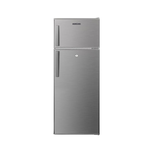 Bruhm BFD-210MDUNOX 205L Double Door Top Freezer Refrigerator – Inox
