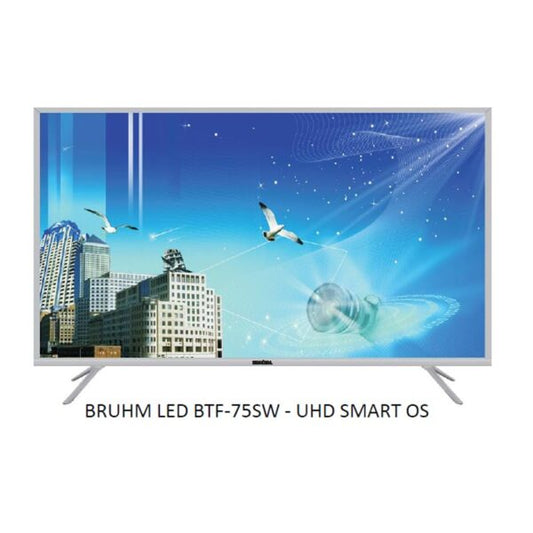 Bruhm BTF-75SW 75-Inch UHD 4K Smart LED TV with WebOS and Voice Control – Black
