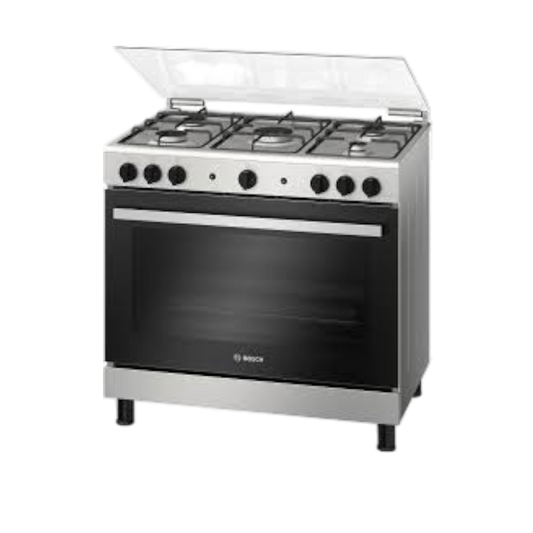 Bosch HGV1F0U52S Series 2 Freestanding Gas Range Cooker 90×60 cm – Stainless Steel