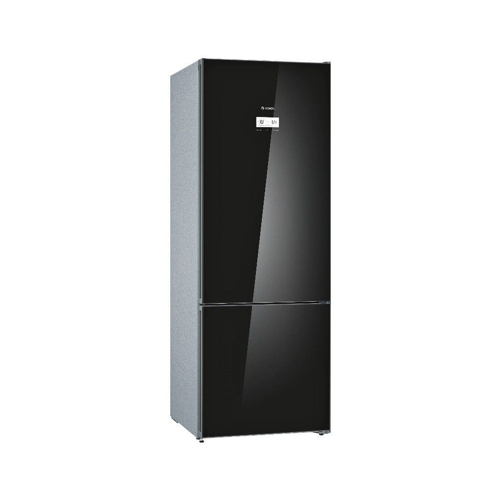 Bosch KGN56LB305 Series 6 Free-Standing Bottom Freezer Fridge Freezer 505 L – Black Glass