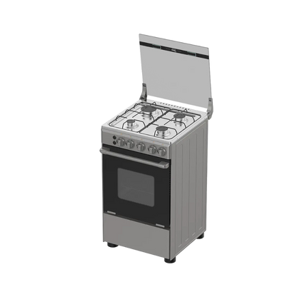 Midea 5055-4G057-B 50x55cm 4-Burner Gas Cooker with Oven – Black