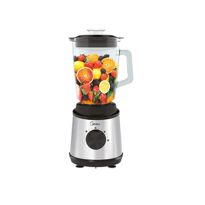 Midea BL6006W 1.5L Blender 600W with Glass Jug – Silver/Black