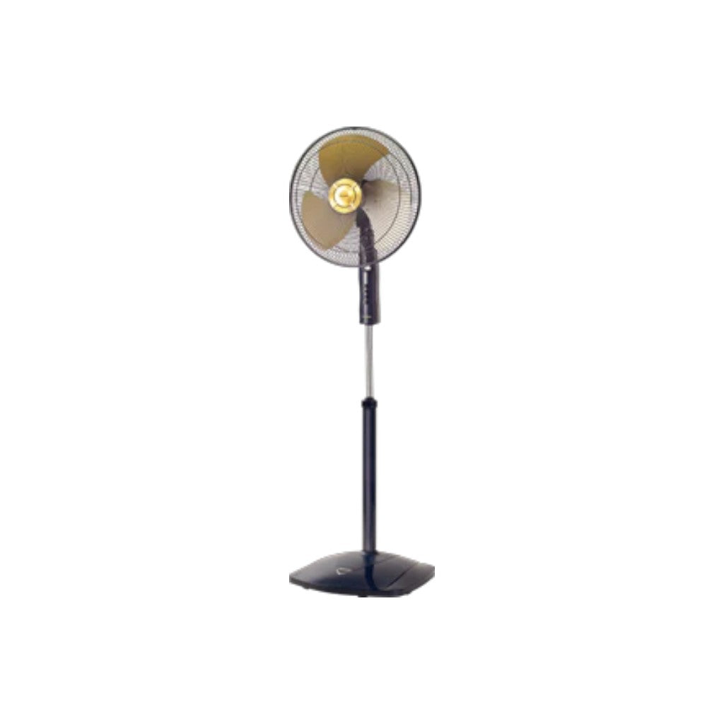 Panasonic F-407Y 16-Inch Standing Fan with 3-Speed, Timer & Adjustable Height – Blue/Gold