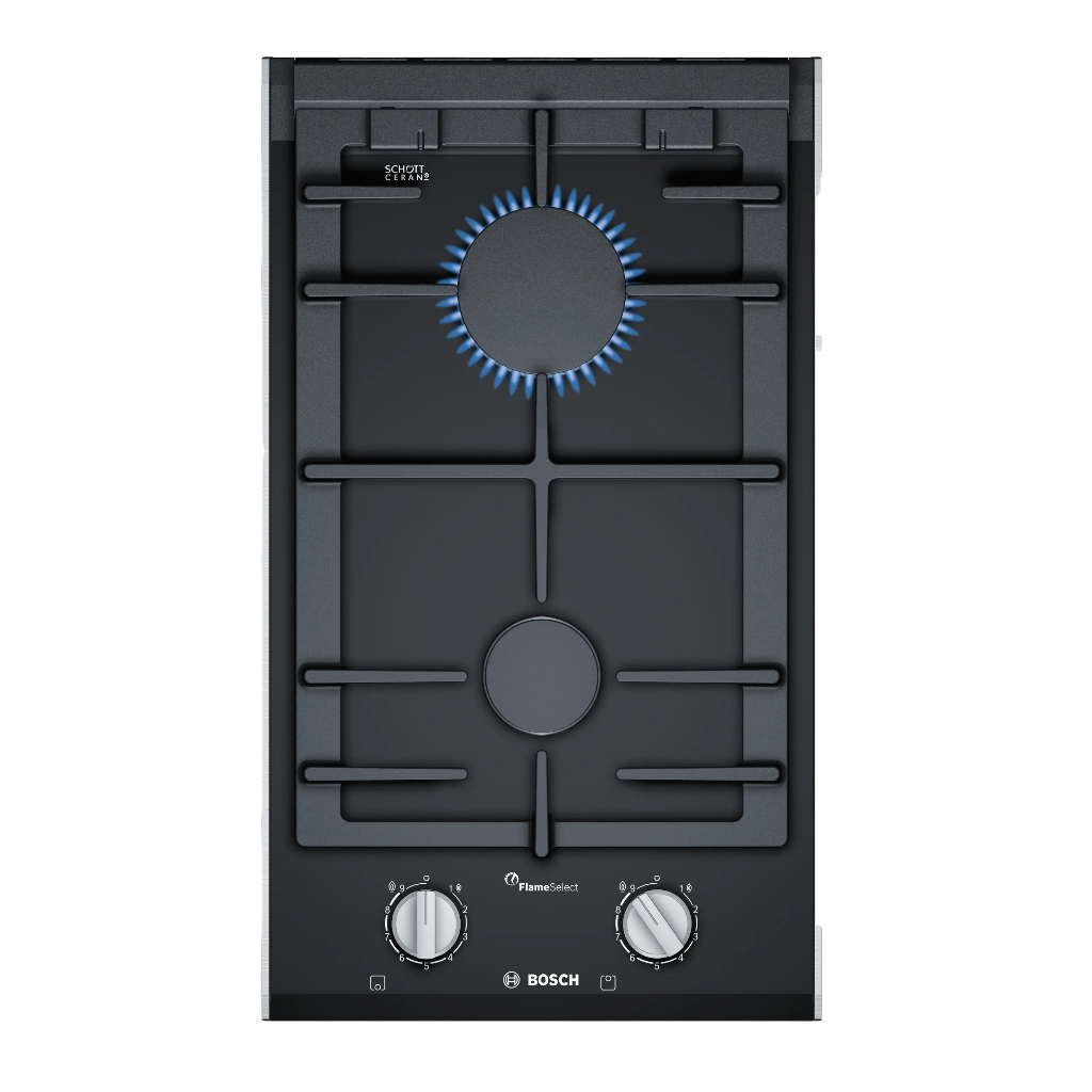 Bosch PRB3A6B70 Series 8 Built-In Domino Gas Hob 30 cm – Black Glass