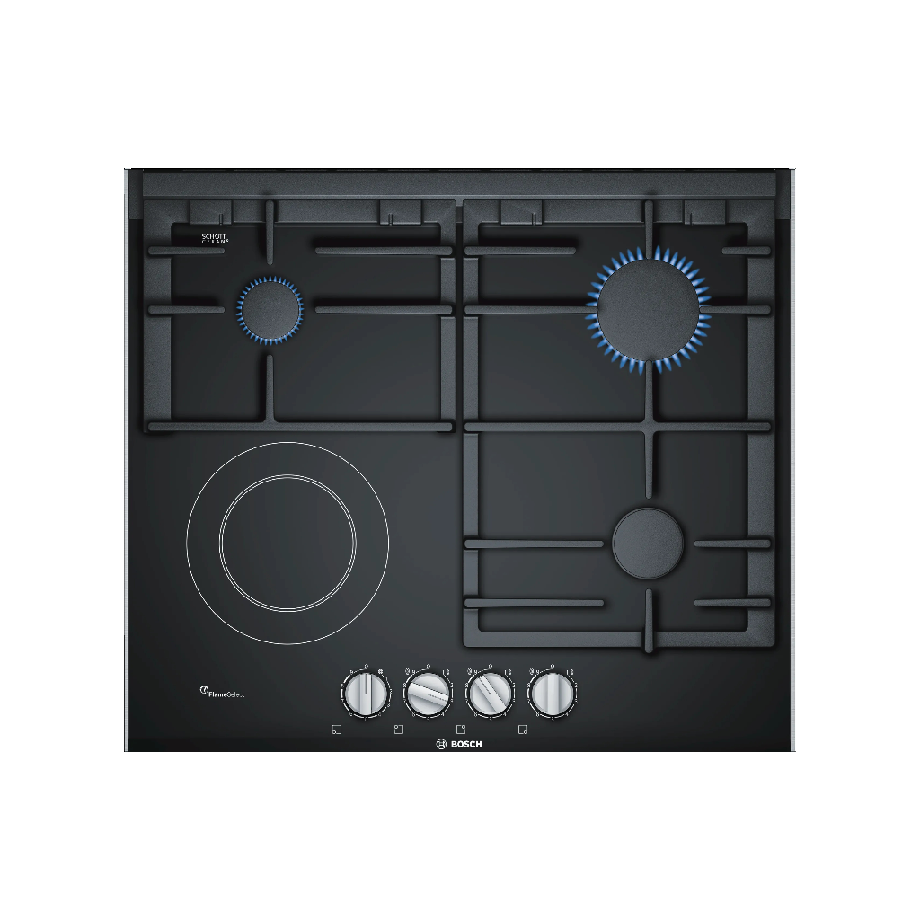 Bosch PRY6A6B70 Series 8 Mixed Gas and Electric Hob 60 cm – Black Ceramic