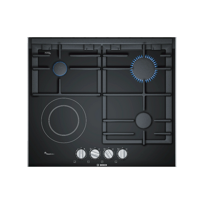 Bosch PRY6A6B70 Series 8 Mixed Gas and Electric Hob 60 cm – Black Ceramic