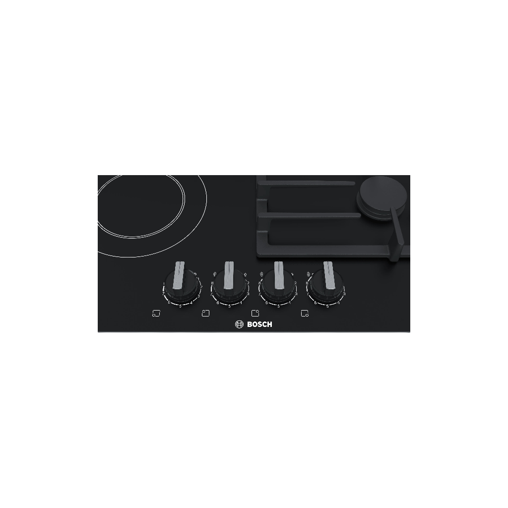 Bosch PRY6A6B70 Series 8 Mixed Gas and Electric Hob 60 cm – Black Ceramic