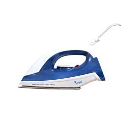 Royal RDI-F158WB 1000W Dry Iron with Non-Stick Soleplate – White/Blue