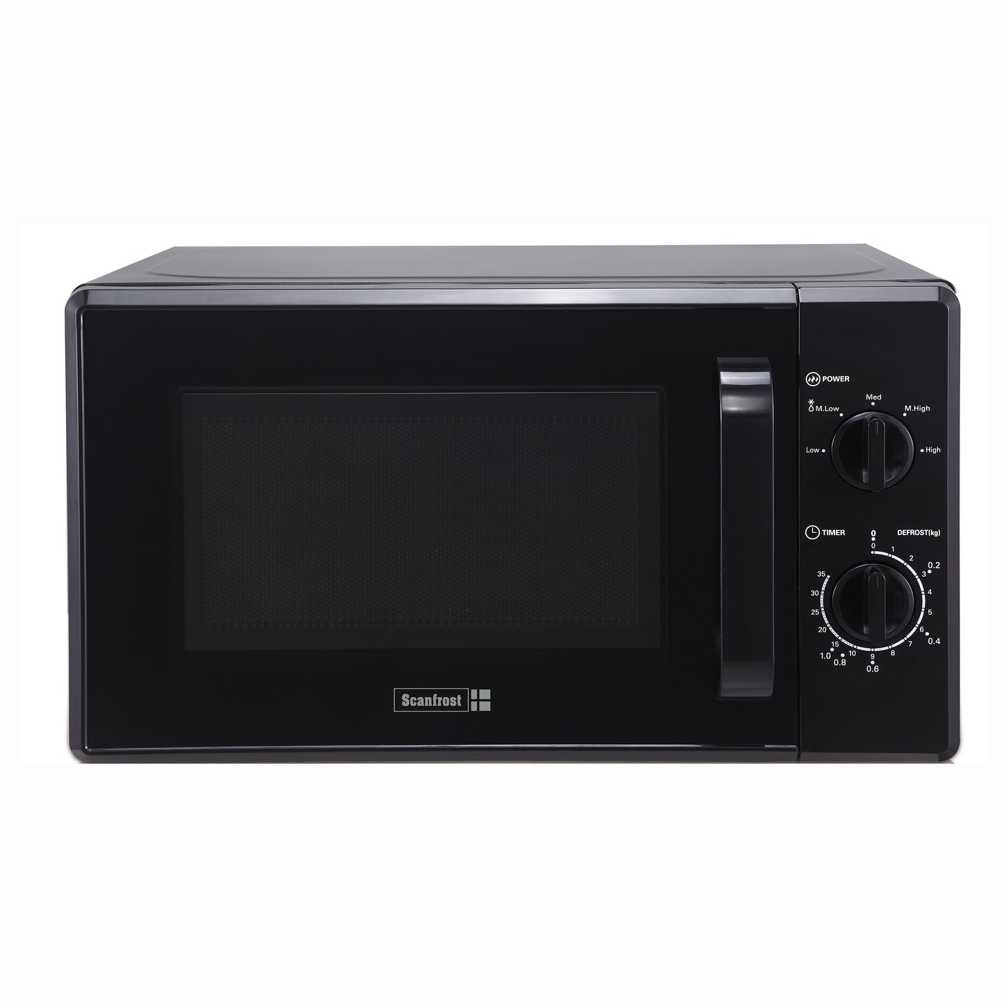 Scanfrost SF20WMG 20L Solo Microwave Oven with 5 Power Levels – Black