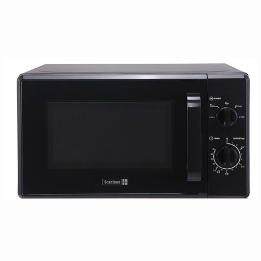 Scanfrost SF20WMG 20L Solo Microwave Oven with 5 Power Levels – Black