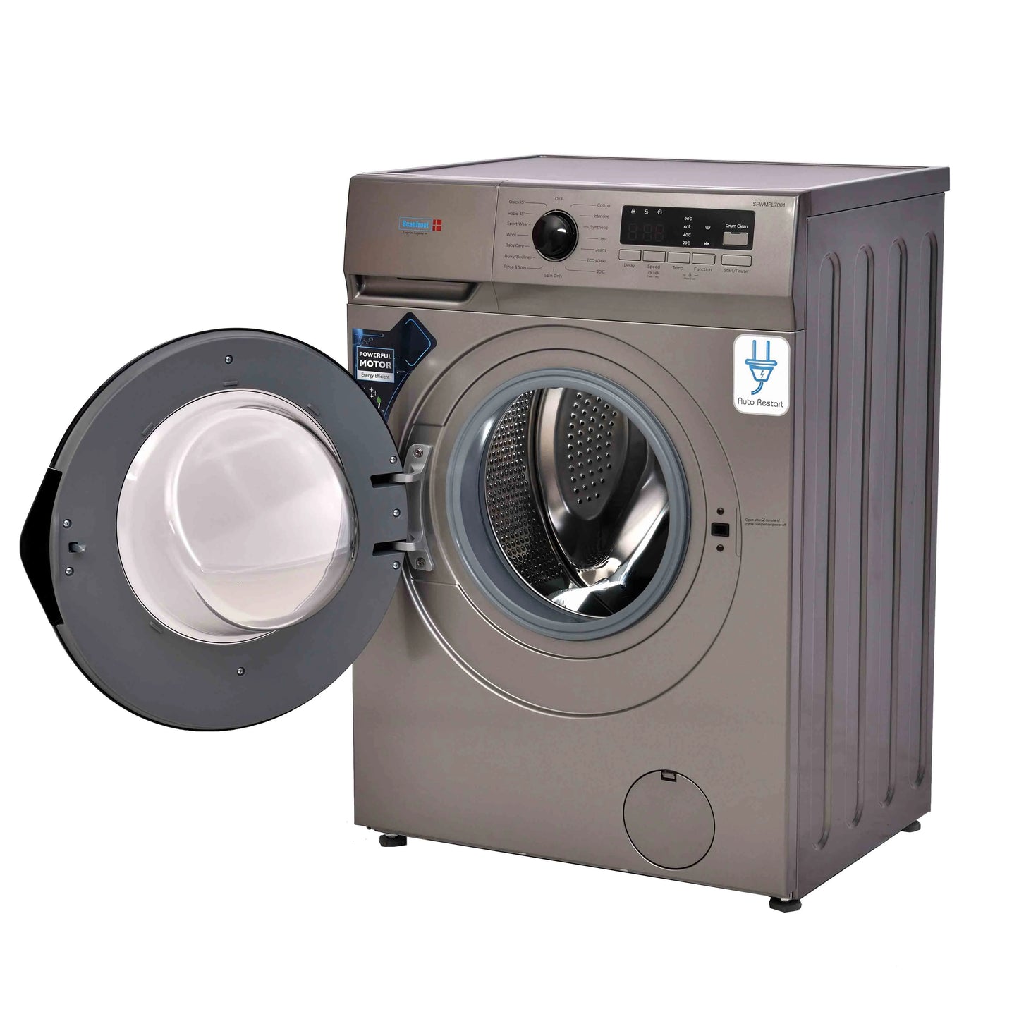 Scanfrost SFWMFL7001 7KG Front Load Automatic Washing Machine – Silver