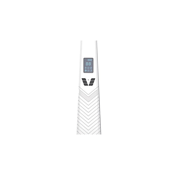 Royal RRF59H18W 18-Inch Rechargeable Standing Fan with Remote and LED Light – White