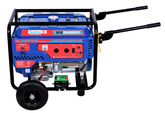 Scanfrost SFG8000ER2 6.25KVA Petrol Generator with Electric Start – Copper Coil