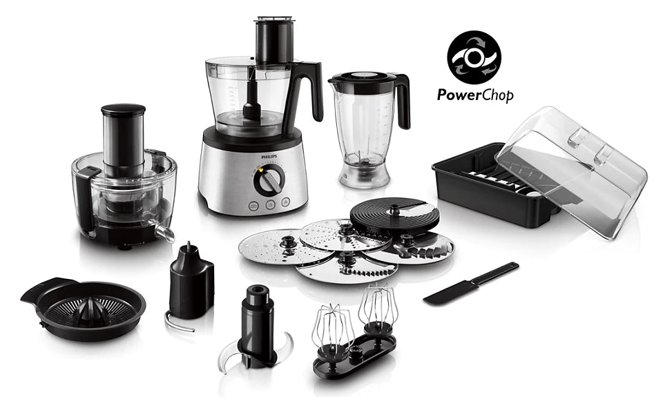Philips HR7778/01 7000 Series 1300W Food Processor with 3.4L Bowl and Blender – Silver
